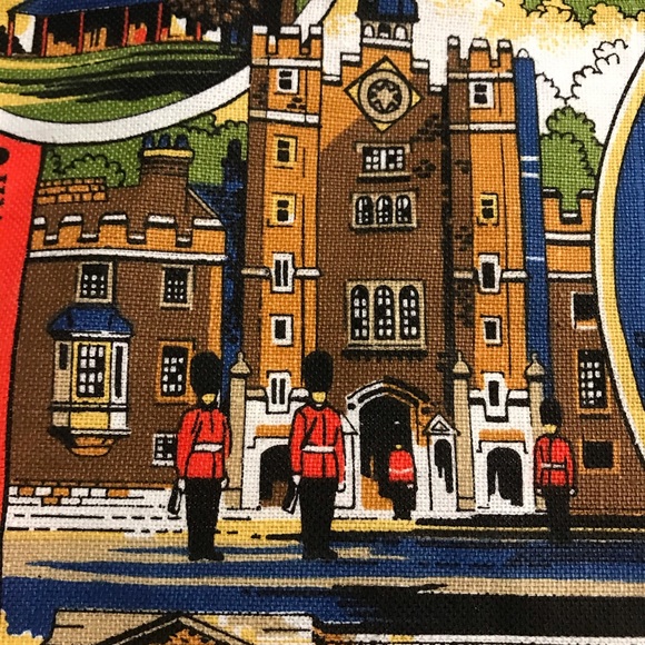 💕VINTAGE LINEN LONDON TEA TOWEL - Picture 5 of 6